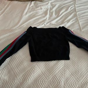 Off the Shoulder Black Sweater